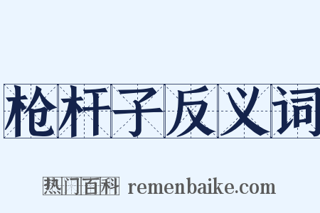 枪杆子反义词是什么意思的图片
